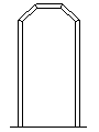 Форма межкомнатной арки "Трапеция" - схематичный рисунок